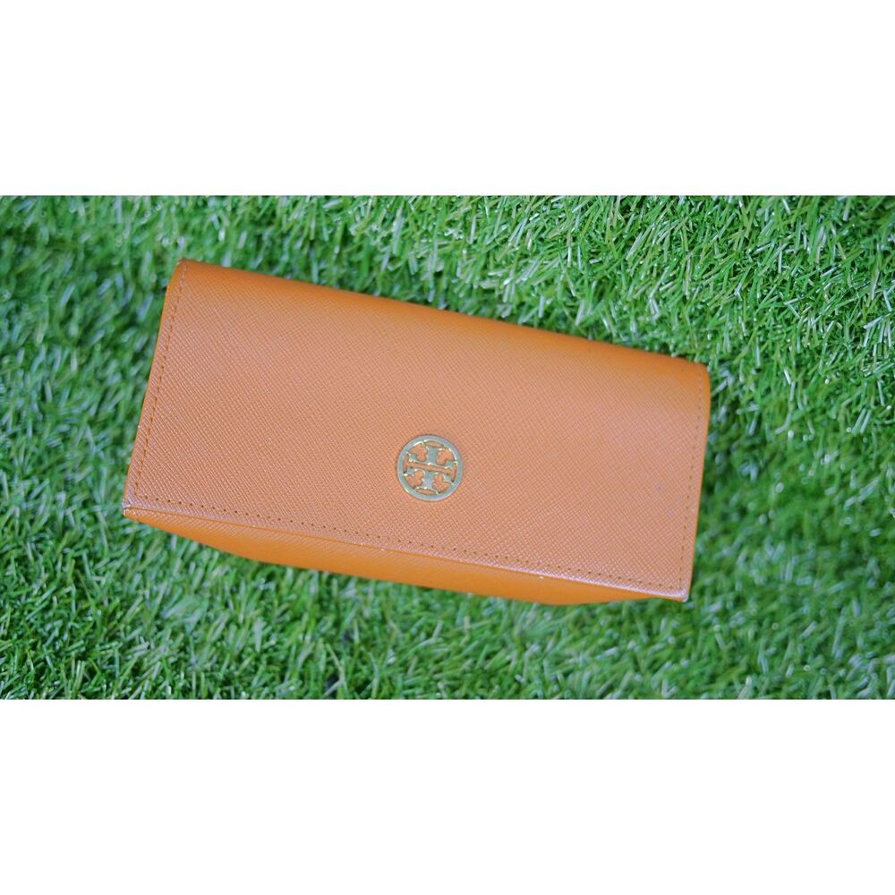 Tory Burch Sunglasses Case - Hard Orange Saffiano Leather